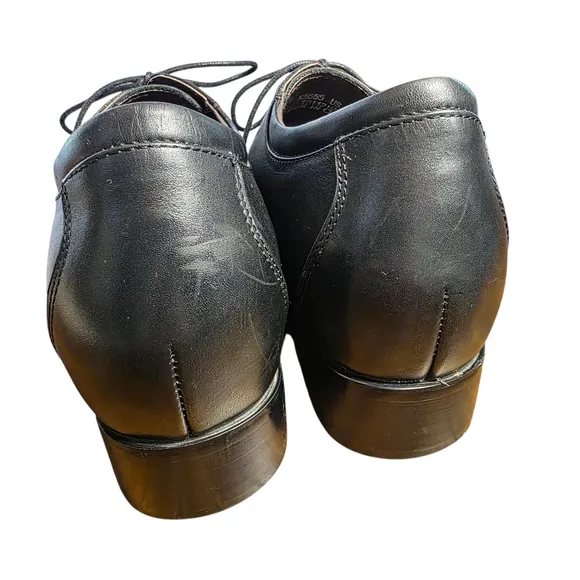 Calden K5655 Rising Elevator Oxford Shoes, Black, Leather Upper Mens Size 7.5