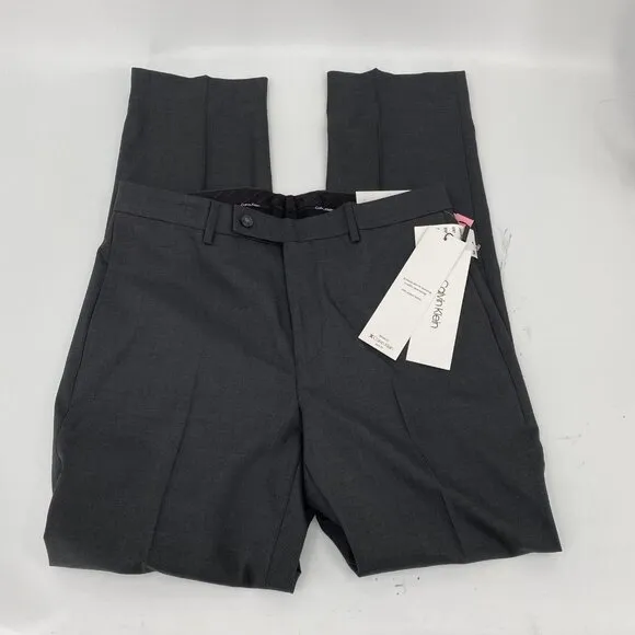 Calvin Klein Gray Slim Fit Dress Pants | Size 33