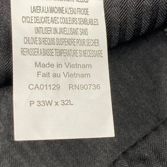 Calvin Klein Gray Slim Fit Dress Pants | Size 33