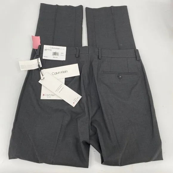 Calvin Klein Gray Slim Fit Dress Pants | Size 33