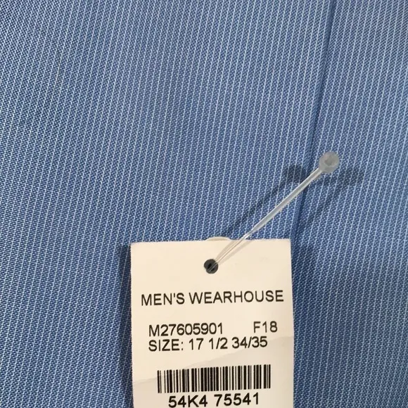 Calvin Klein Infinite Non-Iron Slim Fit Stretch Color Blue Stripe Shirt &amp; Tie