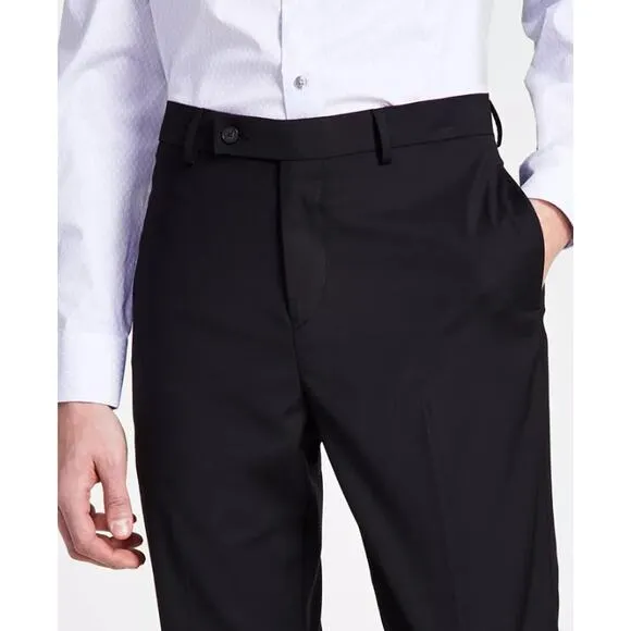 Calvin Klein Men's Black Slim-Fit Modern Tailored Suit Dress Pants Size 31W 30L