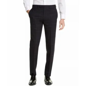 Calvin Klein Mens Dress Pants Blue Size 40w X30L  Slim Fit Wool Stretch $190