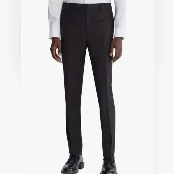 Calvin Klein Men's Slim Fit Wool Dress Suit Pants in Black - 34W x 34L - NWOT