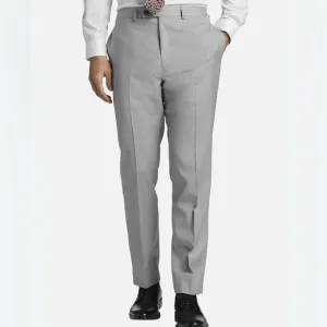 Calvin Klein Men’s Wool Stretch Slim Fit Dress Suit Pants, Light Grey, 40Wx30L