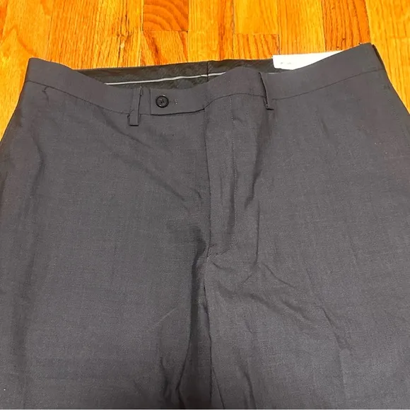 Calvin Klein Slim Fit Dress Pants 34x32 Mens Gray Jerome Wool Polyester Office