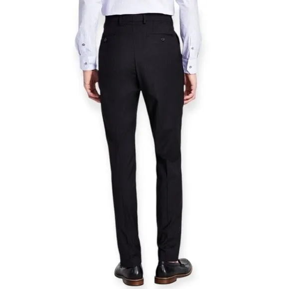 Calvin Klein Slim Fit Dress Pants Black Wool  Career Mens Size NWT 42Wx30L