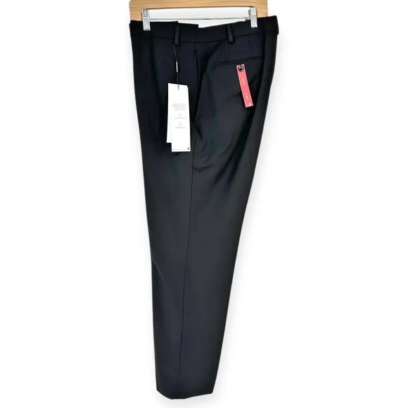 Calvin Klein Slim Fit Dress Pants Black Wool  Career Mens Size NWT 42Wx30L