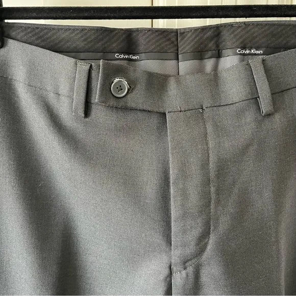 Calvin Klein Slim Fit Dress Pants Gray Sz 36x29