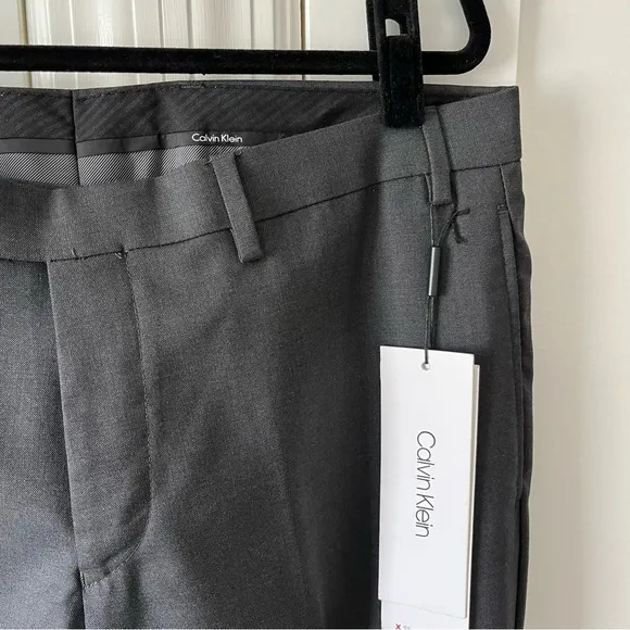 Calvin Klein Slim Fit Dress Pants Gray Sz 36x29