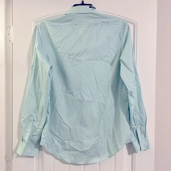 Calvin Klein Steel Slim-Fit Stain Shield Dress Shirt Green Size 17.5 (32/33) NWT