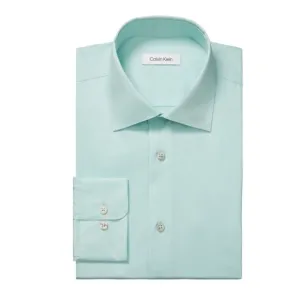 Calvin Klein Steel Slim-Fit Stain Shield Dress Shirt Green Size 17.5 (32/33) NWT
