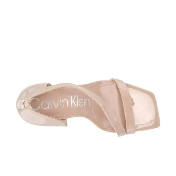Calvin Klein Tracy Heeled Sandal in Natural 7.5