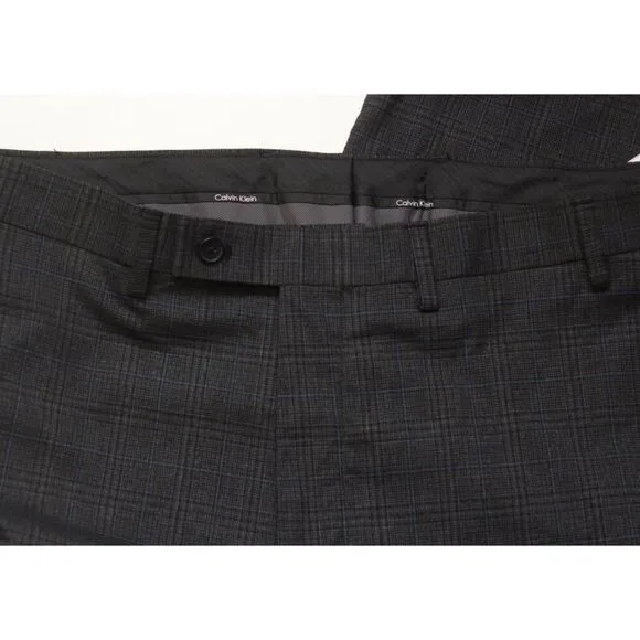 Calvin Klein Men's Slim Fit Jerome Dress Pants Charcoal Charcoal 36W X 34L