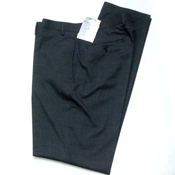 Calvin Klein Men's Slim Fit Jerome Dress Pants Charcoal Charcoal 36W X 34L
