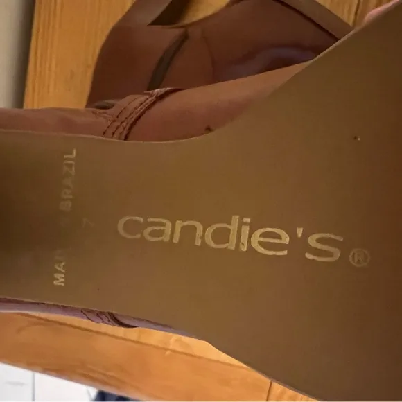 {Candie’s} Vintage Y2K Leather Mid-Calf Heeled Leather Boots
