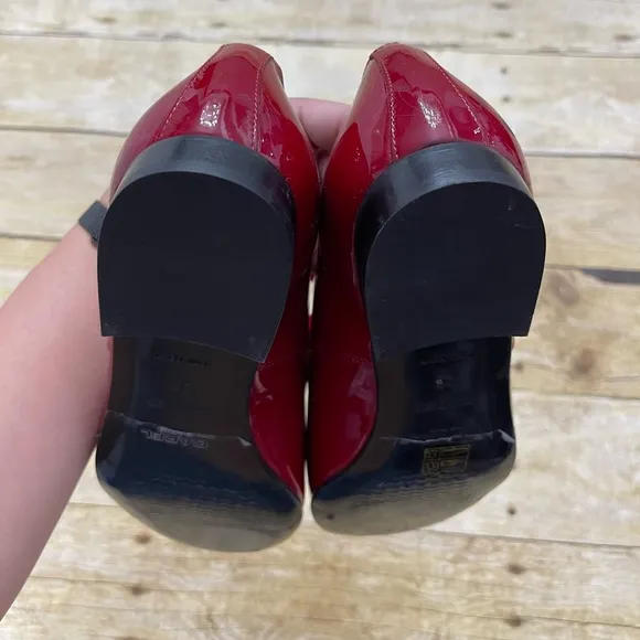 CAREL PARIS Red patent leather tie lace up Oxford shoes