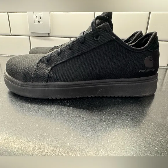 Carhartt Detroit Low Nano Toe work Shoe Sneaker Men’s Sz 8 Black Canvas new