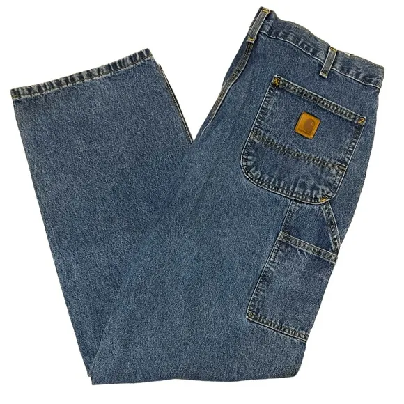 Carhartt Loose Original Fit Carpenter Jeans Medium Wash Size 36 x 32