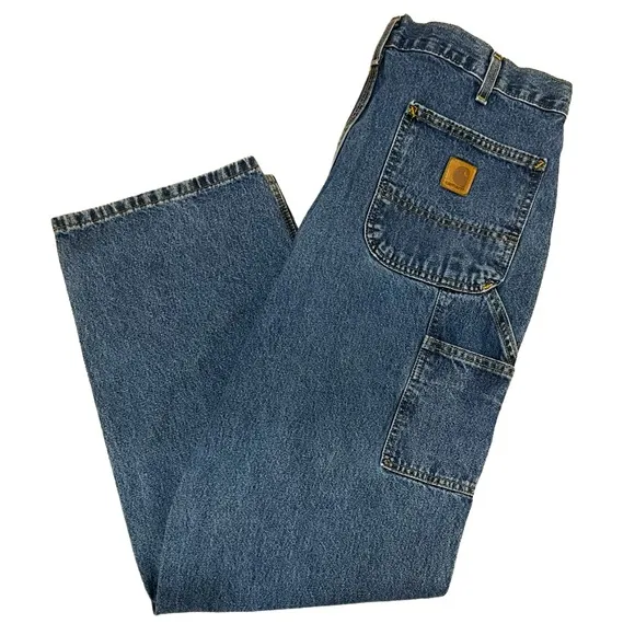 Carhartt Loose Original Fit Carpenter Jeans Medium Wash Size 36 x 32