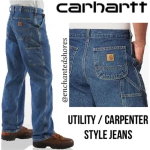 Carhartt Loose Original Fit Carpenter Jeans Medium Wash Size 36 x 32