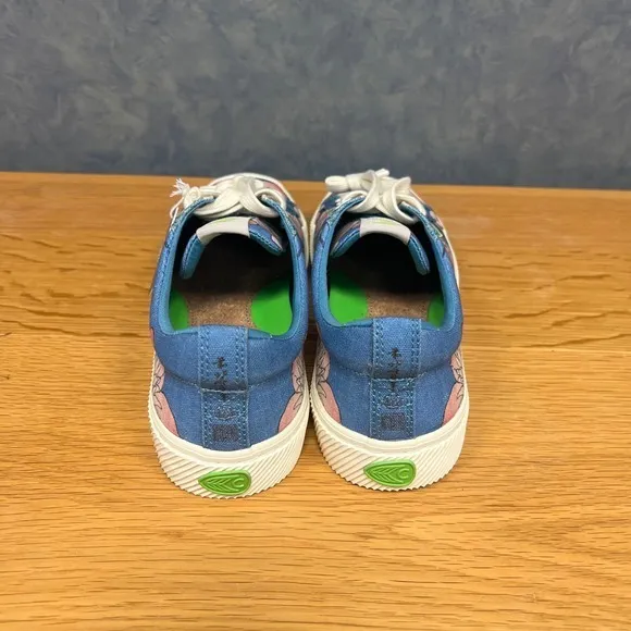 Cariuma   HOKUSAI MFA Boston OCA Low Sneakers Peonies   Canary Print Sz 9M/10.5W