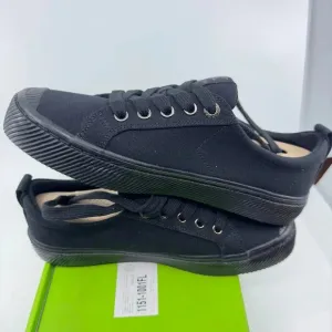Cariuma Unisex Oca Low AB Canvas Sneaker Casual Shoes Lace-Up Black Size 5.5/7