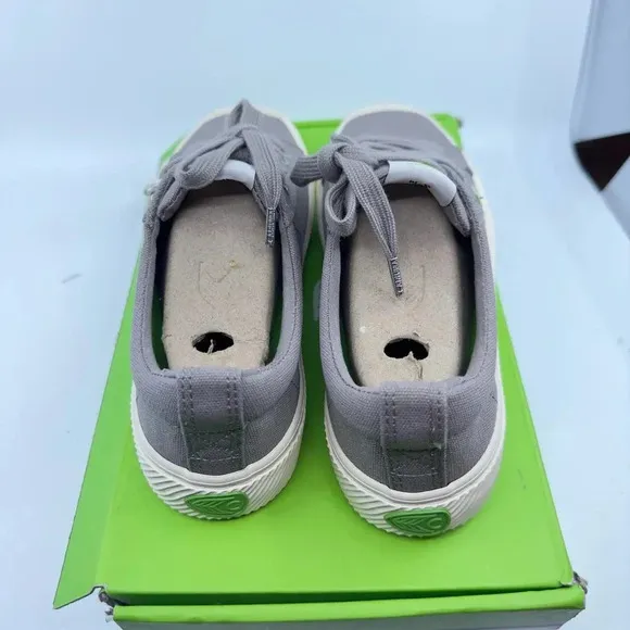 Cariuma Unisex Oca Low Sneaker Casual Shoes Lace-Up Mystic Grey Canvas Sz 4.5/6