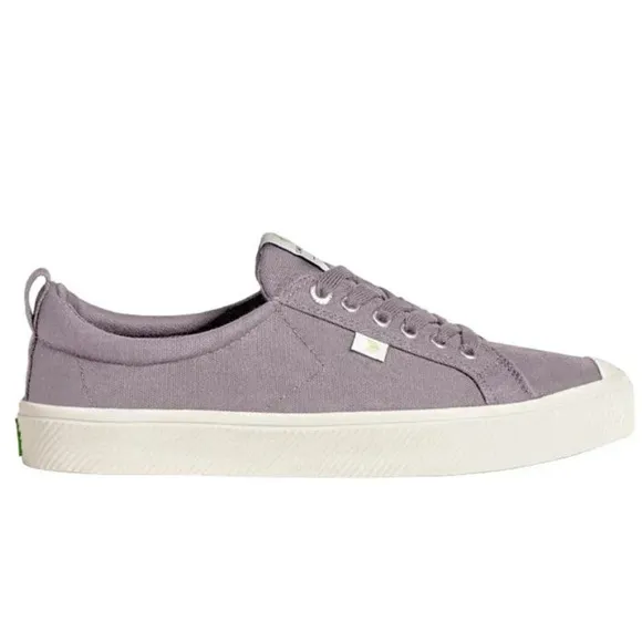 Cariuma Unisex Oca Low Sneaker Casual Shoes Lace-Up Mystic Grey Canvas Sz 4.5/6