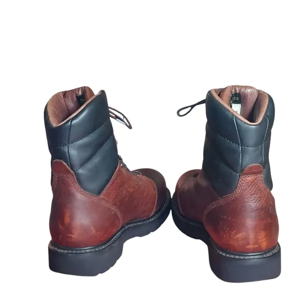 Carolina Gold Brown Leather Steel Toe Waterproof Work Boots Mens