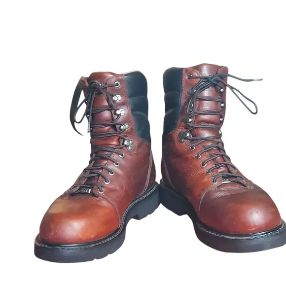 Carolina Gold Brown Leather Steel Toe Waterproof Work Boots Mens