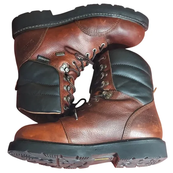 Carolina Gold Brown Leather Steel Toe Waterproof Work Boots Mens