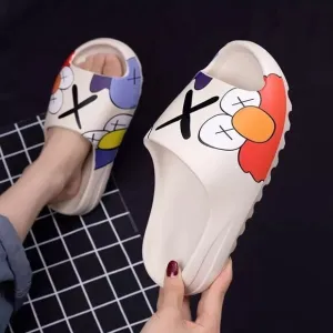 Cartoon Cozy Pillow Slides Anti-Slip Sandals Slippers Cloud Home Outdoor Shoe