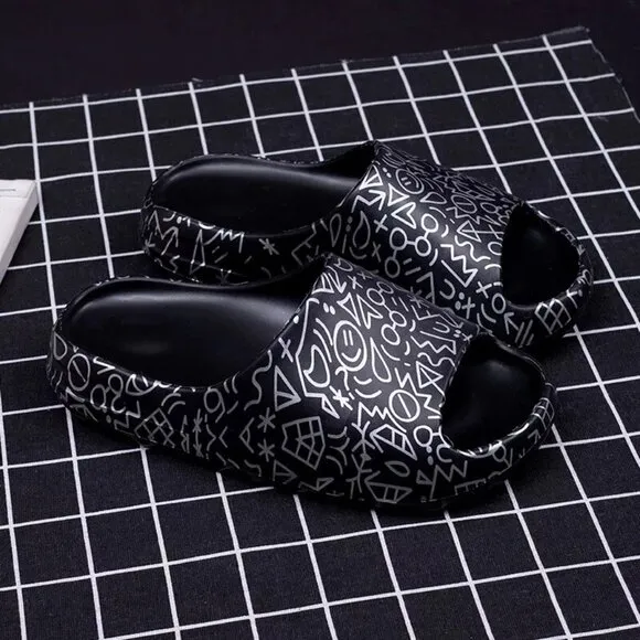 Cartoon Cozy Pillow Slides Anti-Slip Sandals Slippers Cloud Home Outdoor Shoe