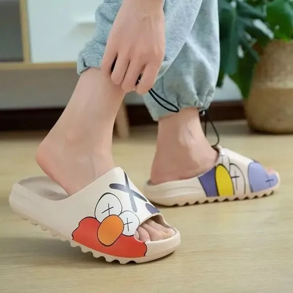 Cartoon Cozy Pillow Slides Anti-Slip Sandals Slippers Cloud Home Outdoor Shoe