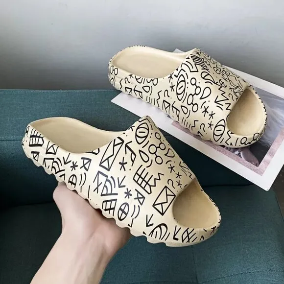 Cartoon Cozy Pillow Slides Anti-Slip Sandals Slippers Cloud Home Outdoor Shoe