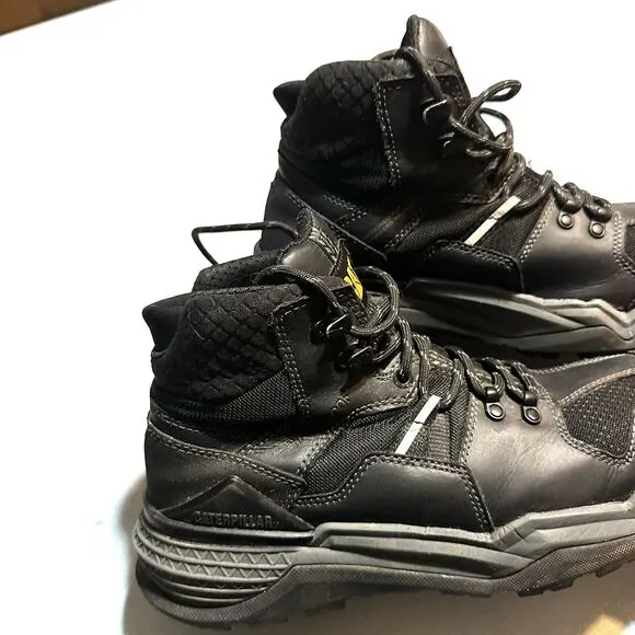 Cat Work Boots Waterproof Footwear Provoke Mid Alloy Toe Men's Size 7 Black
