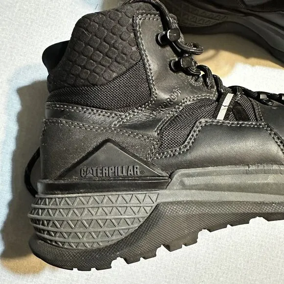Cat Work Boots Waterproof Footwear Provoke Mid Alloy Toe Men's Size 7 Black