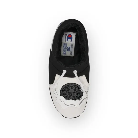 Champion x Oreo ☯︎︎ University Oreo Cookie Slippers ☯︎︎ B  W Unisex 9M 10.5 11W
