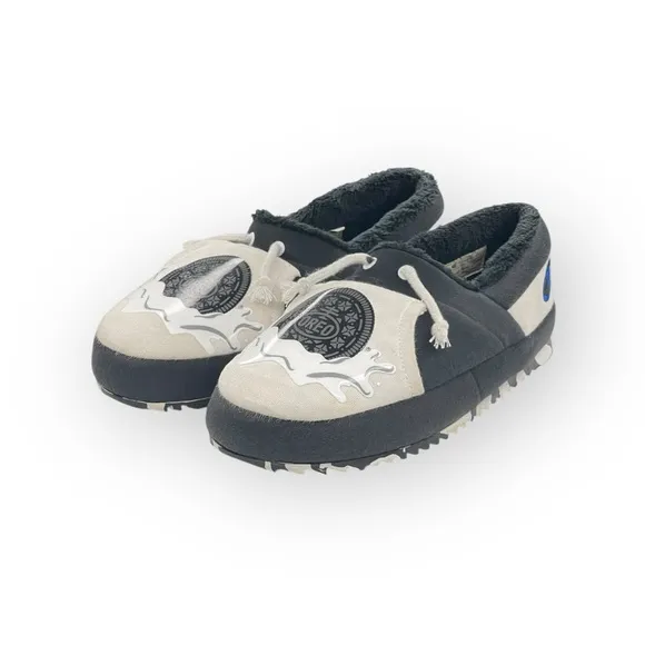 Champion x Oreo ☯︎︎ University Oreo Cookie Slippers ☯︎︎ B  W Unisex 9M 10.5 11W