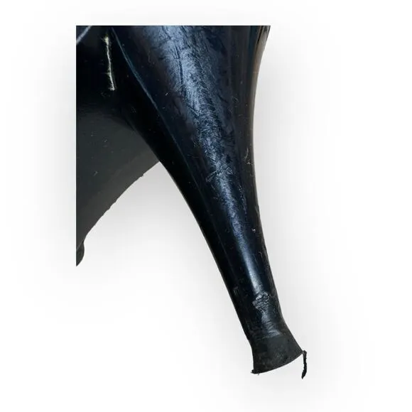 Chanel Patent Leather Lasercut Booties 37.5