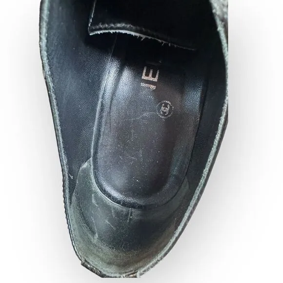 Chanel Patent Leather Lasercut Booties 37.5
