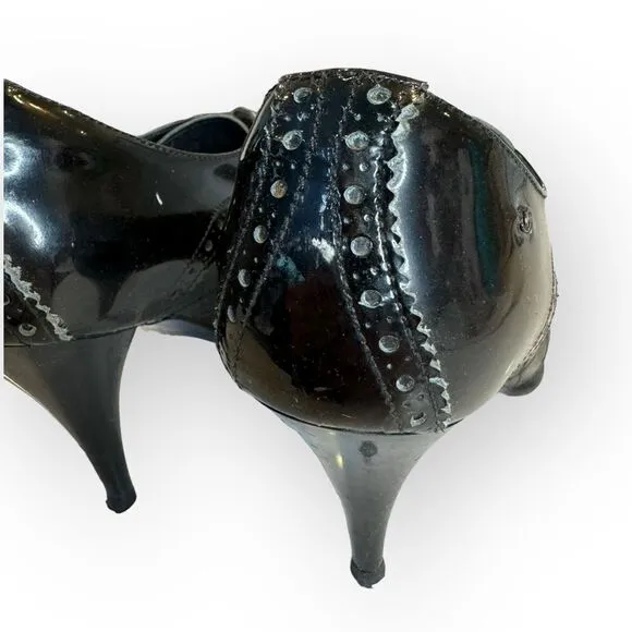 Chanel Patent Leather Lasercut Booties 37.5