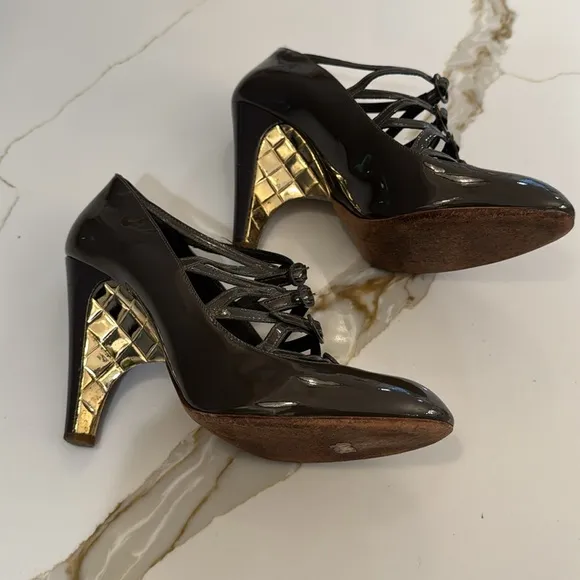 Chanel Runway Patent Mary Jane Shoes