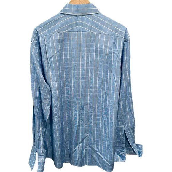 CHARLES TYRWHITT Clarrles Dress Button Down Shirt Blue non-iron slim fit