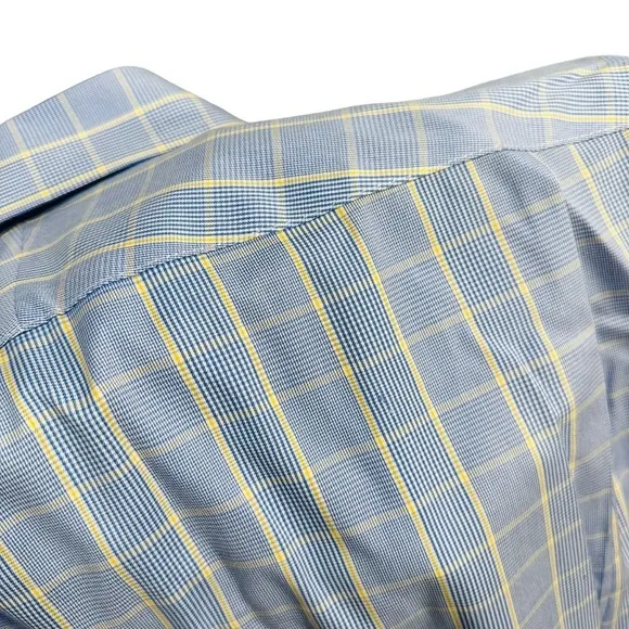 CHARLES TYRWHITT Clarrles Dress Button Down Shirt Blue non-iron slim fit
