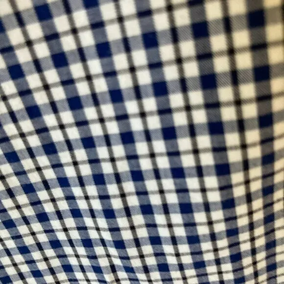 Charles Tyrwhitt Dress Shirt Extra Slim Fit Non Iron Blue And White Plaid