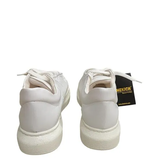 Chekich Sneakers Unisex Size 10.5 White Lace Up Y2k  Light Weight Shoes
