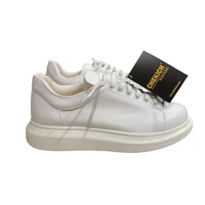 Chekich Sneakers Unisex Size 10.5 White Lace Up Y2k  Light Weight Shoes