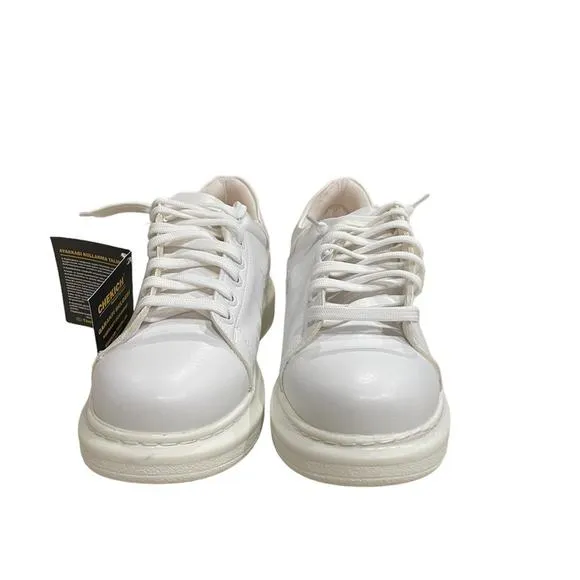 Chekich Sneakers Unisex Size 10.5 White Lace Up Y2k  Light Weight Shoes